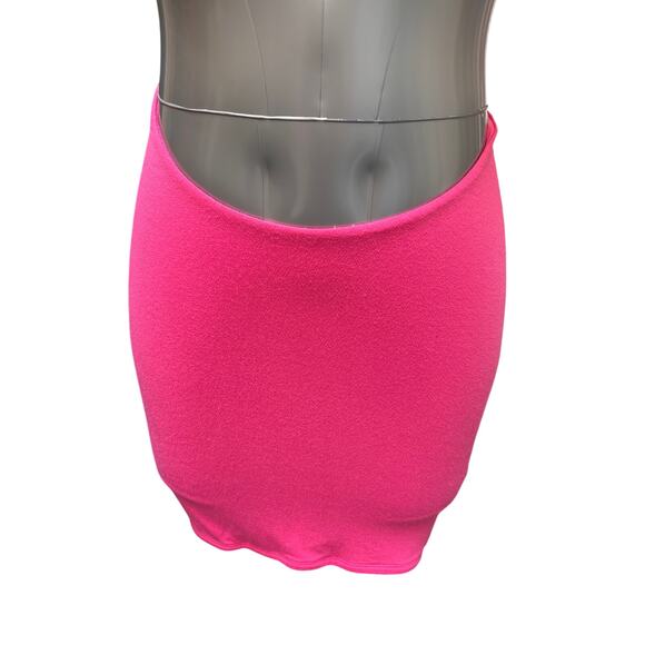 naked wardrobe Dresses & Skirts - Naked Wardrobe Hot Pink Low Scoop Waist Bodycon Mini Skirt Womens Size Small S